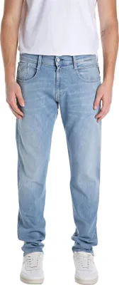 Produktbild von Replay 5-Taschen-Jeans hellblau einfarbig schmal geschnitten Baumwolle