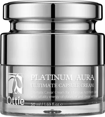 Imagen del producto de Crema facial antiedad Platinum Aura con platino, 50 ml