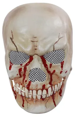 Halloween-Totenkopfmaske mit beweglichem Kiefer, gruselig, 1 Stück