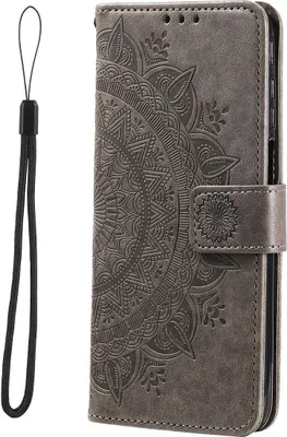 Zdjęcie produktu dla Pokrowiec König Design kompatybilny z etui na telefon Xiaomi Redmi Note 11 / Note 11S Global ze sztucznej skóry - szare etui na telefon komórkowy