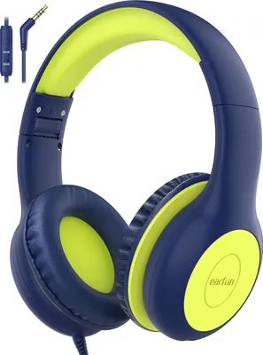 Image de Enfants avec cordon, limiteur de volume 85/94dB, Pliable, Réglable Casque Réglage du volume protège efficacement les oreilles sensibles des enfants.