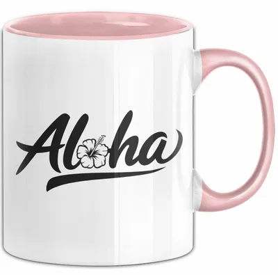 Produktbild von Hawaii Hawaiianer Tasse Geschenk Lustige Geschenkidee Spruch Aloha (Rosa)