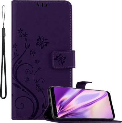 Immagine prodotto di Cadorabo cover per Samsung Galaxy S8 PLUS cover protettiva in viola cover protettiva cover telefono cellulare cover fiori custodia fiore