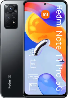 Produktbild von Xiaomi Redmi Note 11 Pro 5G Graphite Gray 128GB 8GB MZB0AVKEU - Neu /