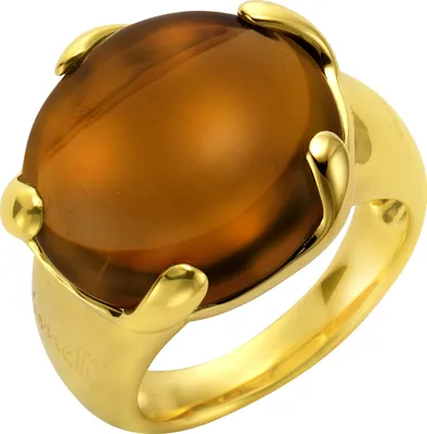 Produktbild von Jamelli Ring 925/- Sterling Silber gelb 058 (18,5) Quarz (beh.) braun 273271081J