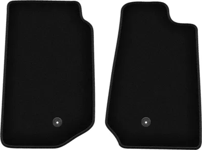 Zdjęcie produktu dla Wielganizator dywaniki welurowe przednie do Jeep Wrangler III JK terenowy (2006-2017) - czarne dywaniki samochodowe BASIC komplet (2 szt.)