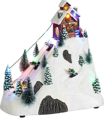Produktbild von Luville Weihnachtsdorf Ski Slope - 15.5x27x28.5 cm - Styropor - Mehrfach