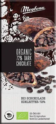 Productafbeelding van Meybona Organic 72% Dark Chocolate (100 gr)