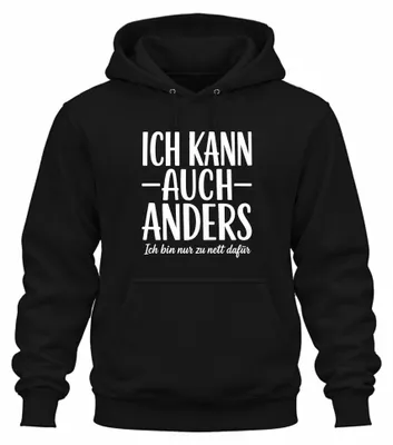 Imagen del producto de También puedo ser diferente. Sudadera con capucha "Statement", sarcástica, color negro, talla XXL