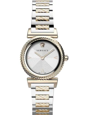 Produktbild von Versace VERE02420 V-Motiv weiss silber roségold Edelstahl Armband Uhr Damen NEU