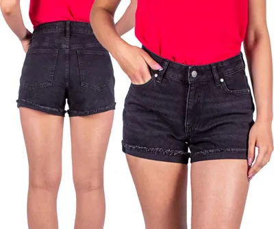 Produktbild von FIRI Kurze, bequeme Jeansshorts für Damen, die die Figur betonen, schwarz 38 M