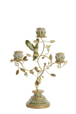 Produktbild von Light & Living - Kerzenständer PAPAGEI - 26x13x37cm - Weiß
