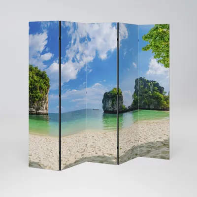 Produktbild von SpaceRebels Paravent Raumteiler - 5-teilig Raumtrenner, Druck 2-Seite - Raumtrenner - Trennwand Wohnung - Room Divider - Spanische Wand Deko Modern Sichtschutz