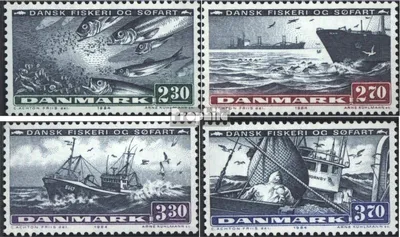Produktbild von Briefmarken Dänemark 1984 Mi 812-815 (kompl.Ausg.) postfrisch Fischerei u. Schiffahrt