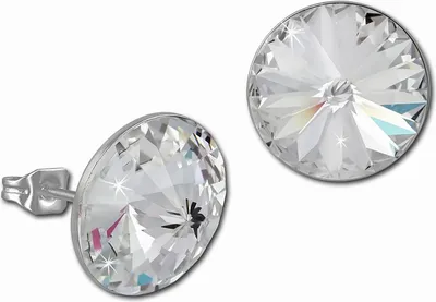 Produktbild von Amello Edelstahl Ohrstecker glitzernde Zirkonia Ohrringe weiß Kegel ESOS10W