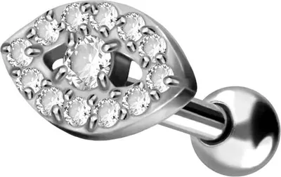 Produktbild von Ohrpiercing Titan Ohrpiercing KRISTALLAUGE