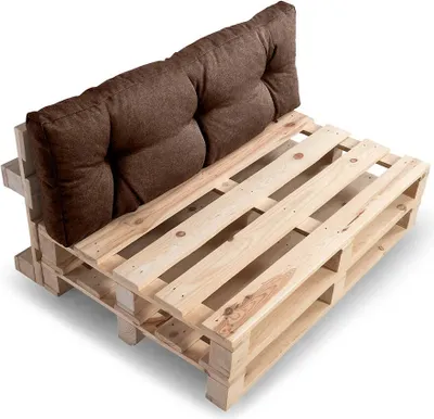 Obrázok produktu pre Vankúš z palety, vankúš na záhradnú pohovku, vankúš na sedenie, N_PPI (operadlo 120x40, hnedá)