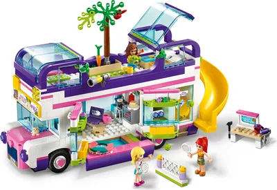 Produktbild von LEGO 41395 Friends Freundschaftsbus Set, Puppenhaus - Bus mit 3 Mini Puppen, Spielzeug ab 8 Jahren für Mädchen und Jungen