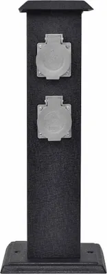 Produktbild von vidaXL Steckdosensäule Schwarz