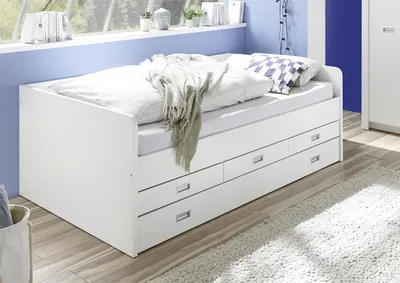 Produktbild von Kinderbett Jugendbett Bett Kinder Bett "Alba I" Weiß