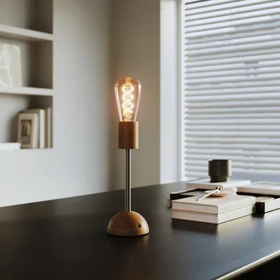 Image de Lampe portable et rechargeable Cabless02 avec ampoule Edison dorée
