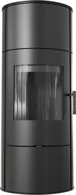 Produktbild von Kaminofen aus stahl ROLLO Ø 150 8 kW Akkumulatorenscheiben schwarz Verkleidung