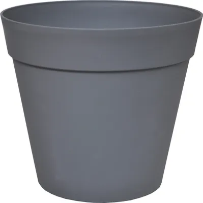 Produktbild von Vasar Pflanztopf Chicago, Blumentopf frostbeständig, Höhe 36 cm, Ø 40 cm, Kunststoff, dunkelgrau