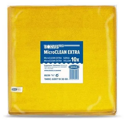 Produktbild von Wischtuch "MicroCLEAN Extra", gelb, universal, 10 Stück, 40 x 40 cm, BONUS B239