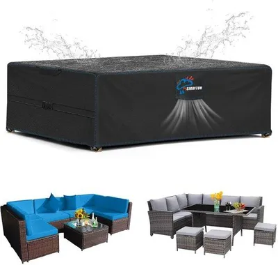 Produktbild von Winterfeste Gartenmöbelabdeckung 150x150x74cm, wasserdicht, robust, UV-beständig, 420D Oxford Stoff