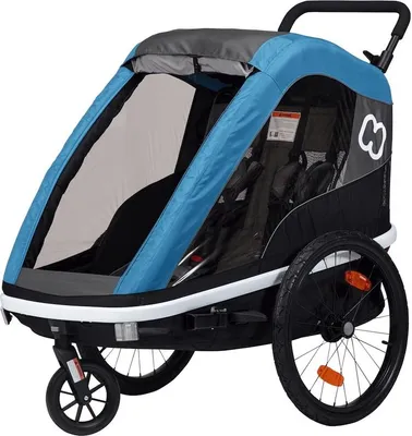 Produktbild von Hamax Avenida Twin Fahrradanhänger, Farbe:Petrol Blau