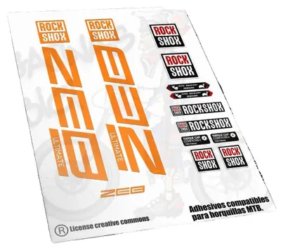 Image de Autocollant, vinyle, design durable, orange