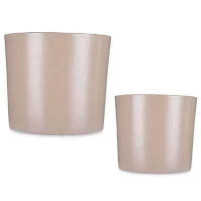 Obrázek produktu pro Keramické květináče MINIMAL, 2 ks, Ø 22 cm i Ø 27 cm
