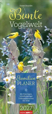 Produktbild von Bunte Vogelwelt Familienplaner 2027