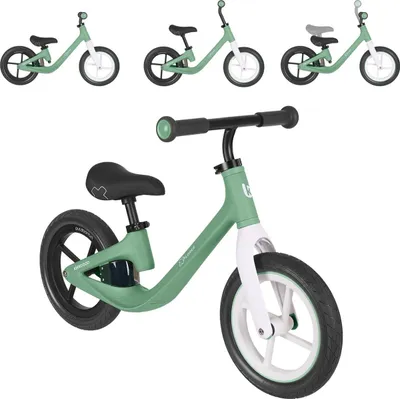 Produktbild von Kikka boo Laufrad Xplorer 12 Zoll, höhenverstellbarer Lenker und Sitz, Griffe grün