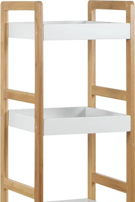 Produktbild von Bambus Standregal Johan mit 5 Böden, Höhe 128 cm, Breite 20 cm, Tiefe 29 cm