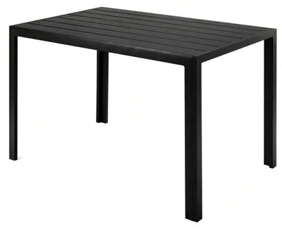 Zdjęcie produktu dla Stół ogrodowy D-139, wymiary: 110 x 70 x 73 cm, blat z desek WPC, rama aluminiowa, kolor: czarny