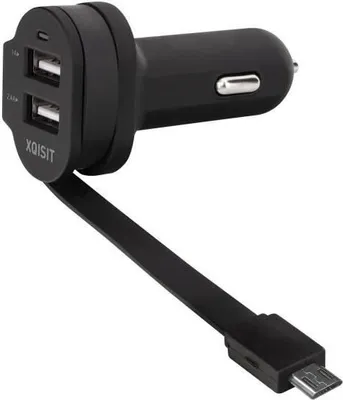 Produktbild von Xqisit 20425, Auto, Zigarettenanzünder, USB, Schwarz