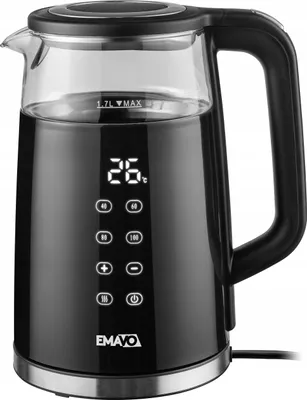 Produktbild von Elektrischer Wasserkocher 2200W 1.7L Glas Kabellos Mit Regelung 40-100°C