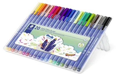 Produktbild von STAEDTLER triplus color 323 Dreikantiger Fasermaler Box mit 20 Farben