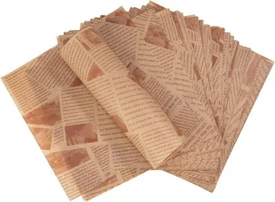 Obrázok produktu pre Baliaci papier 22 x 22 cm, 100 ks, na burgre a hamburgery.