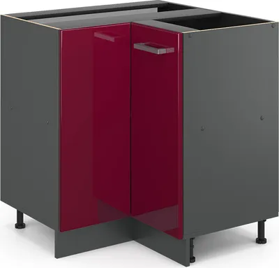 Produktbild von Vicco Rohová skříňka R-Line, 75.6 cm bez pracovní desky, Bordó červená vysoký lesk/Antracit