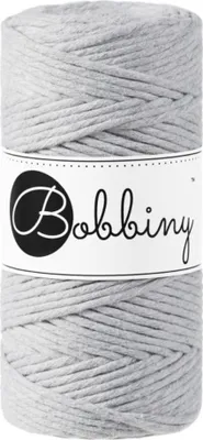 Obrázok produktu pre Bobbiny Macrame Cord 3 mm 100 m Light Grey Špagát