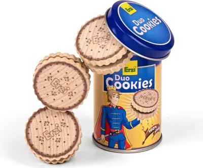 Produktbild von Erzi Duo Cookies in der Dose  - Kaufladenzubehör