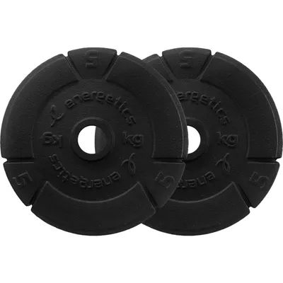 Produktbild von ENERGETICS 66128001015, Standard, Gusseisen Gewichtsscheibe, 2,5 kg, Schwarz, Rund, 5 kg