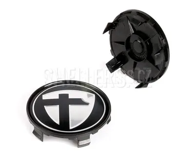 Obrázok produktu pre Stredový kryt kolesa Ø 65/68 mm Tomason K-049, čierny plast, čierne logo