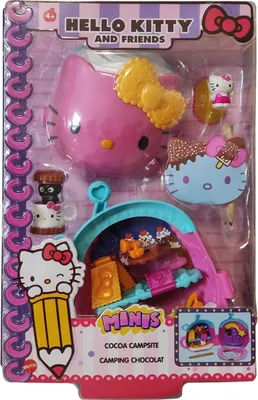 Obrázok produktu pre Mattel GVB29 Čokoládový kempingový box Hello Kitty and Friends Minis s figúrkami, blokom a ceruzkou