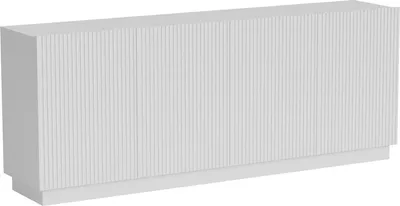 Image de Masainas - Buffet, 200x40x78h cm Blanc, 4 Étagères