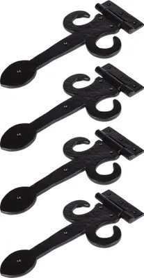 Produktbild von 4x Pfeilkopf T-Scharnier Gusseisen Antike Schrank Türscharniere 300mm Schwarz