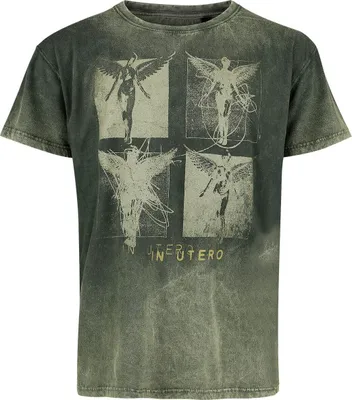 Produktbild von Nirvana T-Shirt Herren In Utero Collage grün Band-Merch, Bands 100% Baumwolle L
