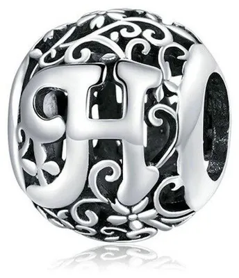 Produktbild von Silberner Charm Romantisch Buchstabe H